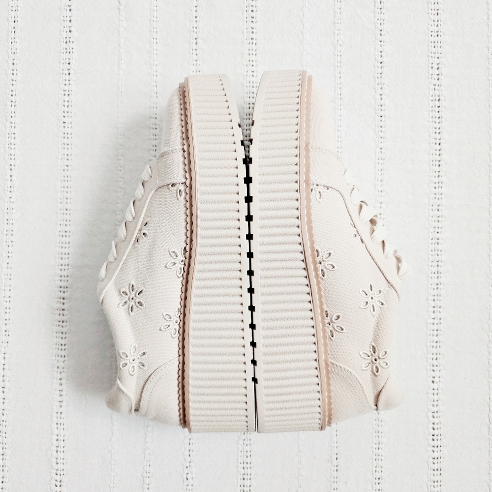 DV By Dolce Vita Canvas Eyelet Chunky Platform Lace Up Sneakers Shoes 8 Brin NEW - Picture 5 of 14